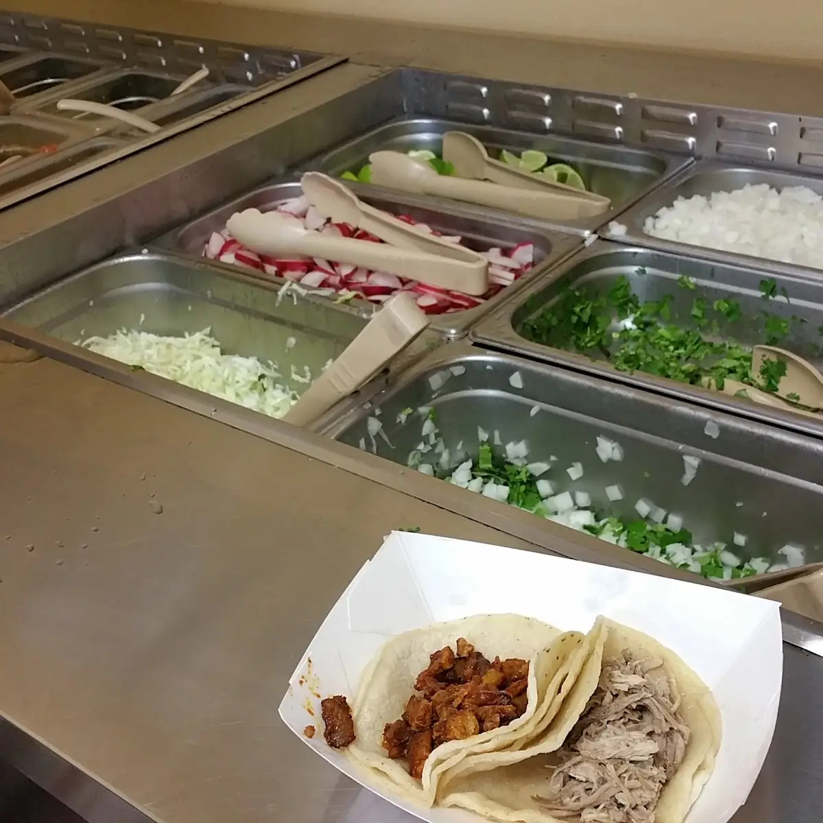 Asada and Carnitas Tacos