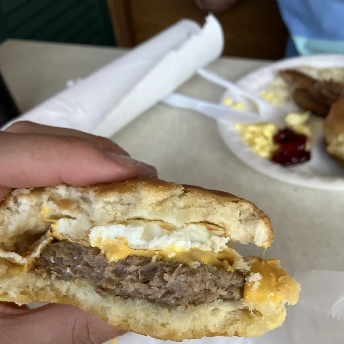 Sausage Egg and Cheese Biscuit