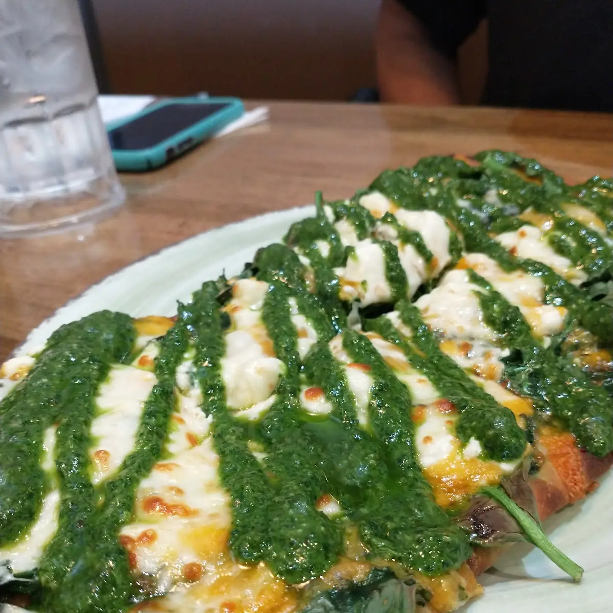 Three Cheese Flatbread with Pesto