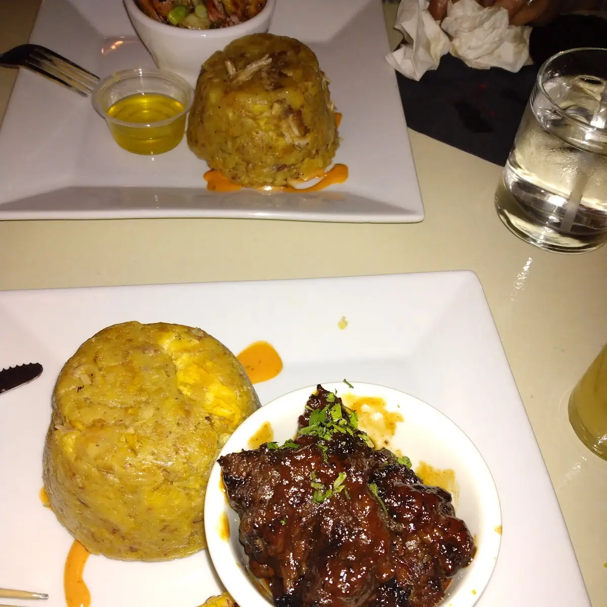 Chicken Mofongo Steak Tips