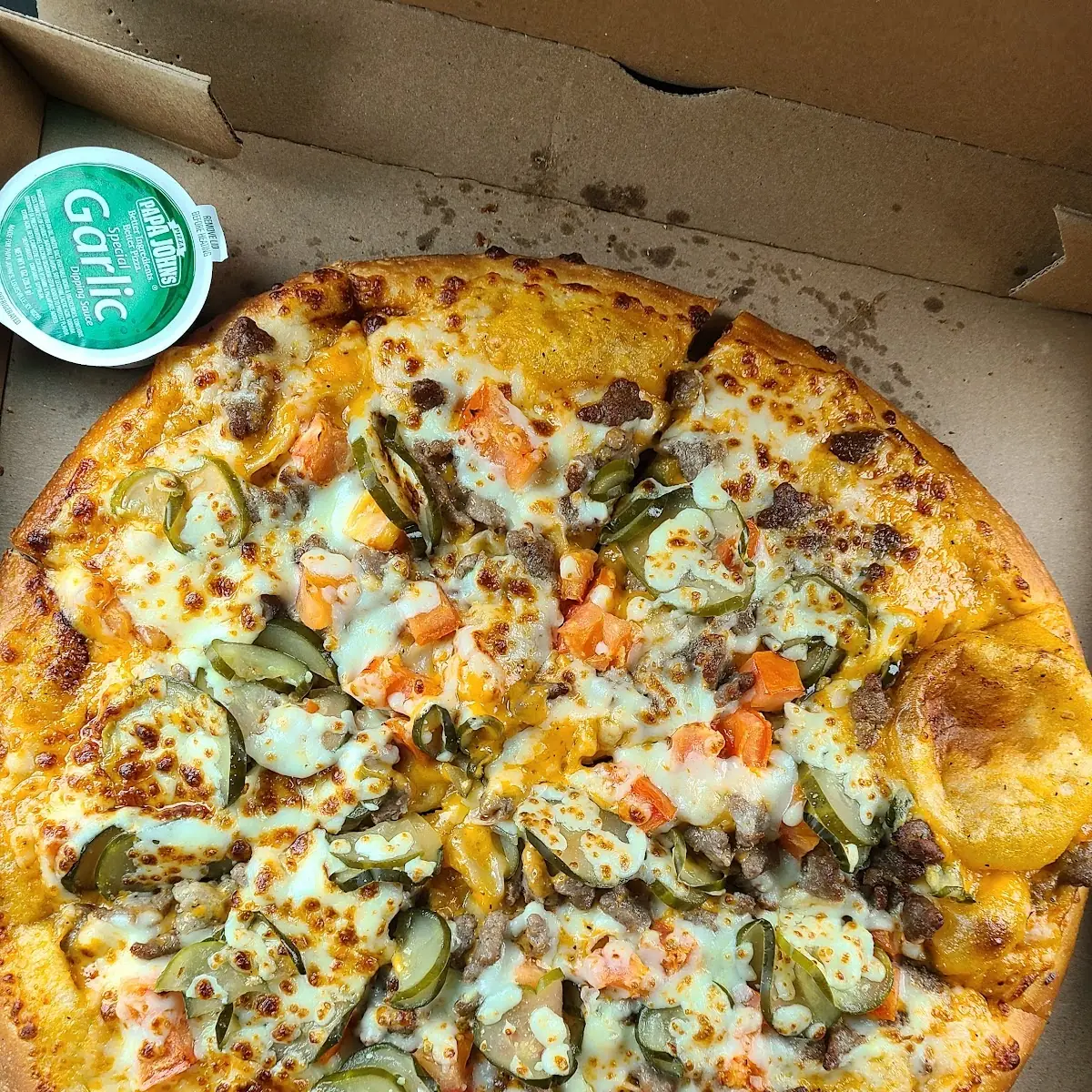 Large Double Cheeseburger Pizza