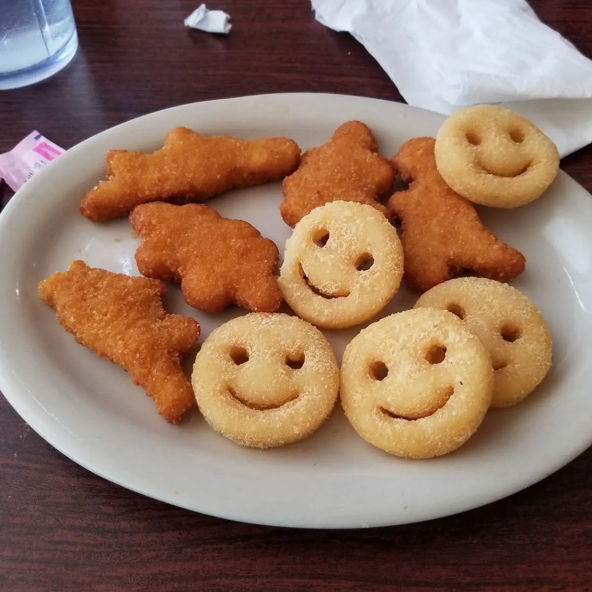 Chicken Nuggets with Smiley Fries