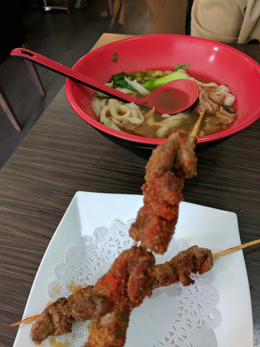 Lamb Skewer, Homemade Ramen