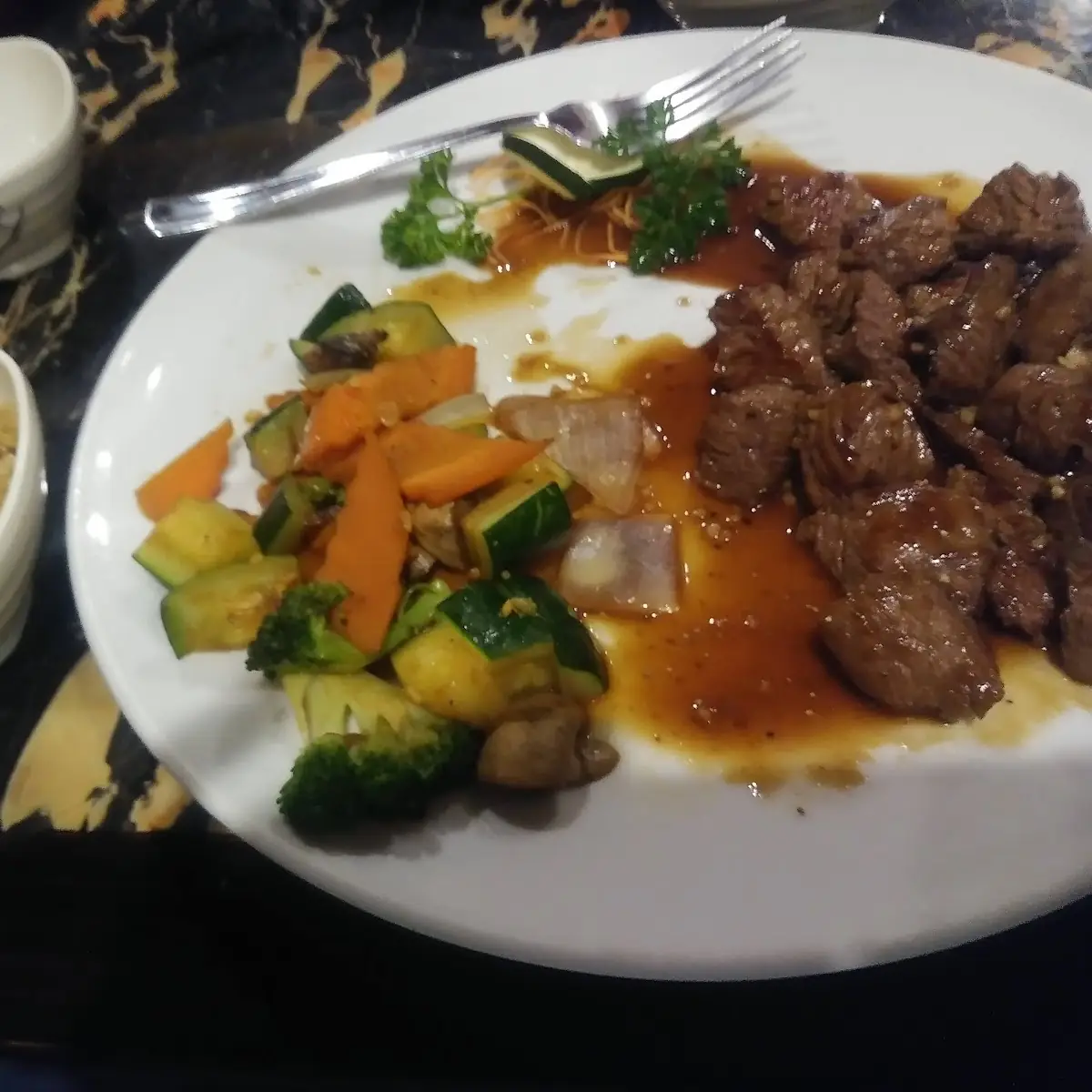 Filet Mignon and Fried Rice