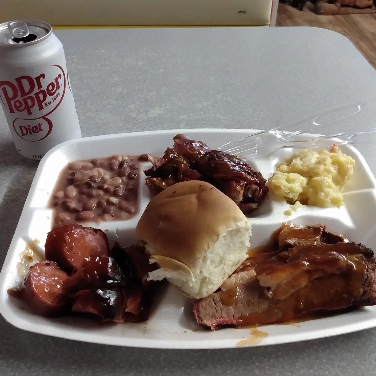 Three Meat BBQ Plate