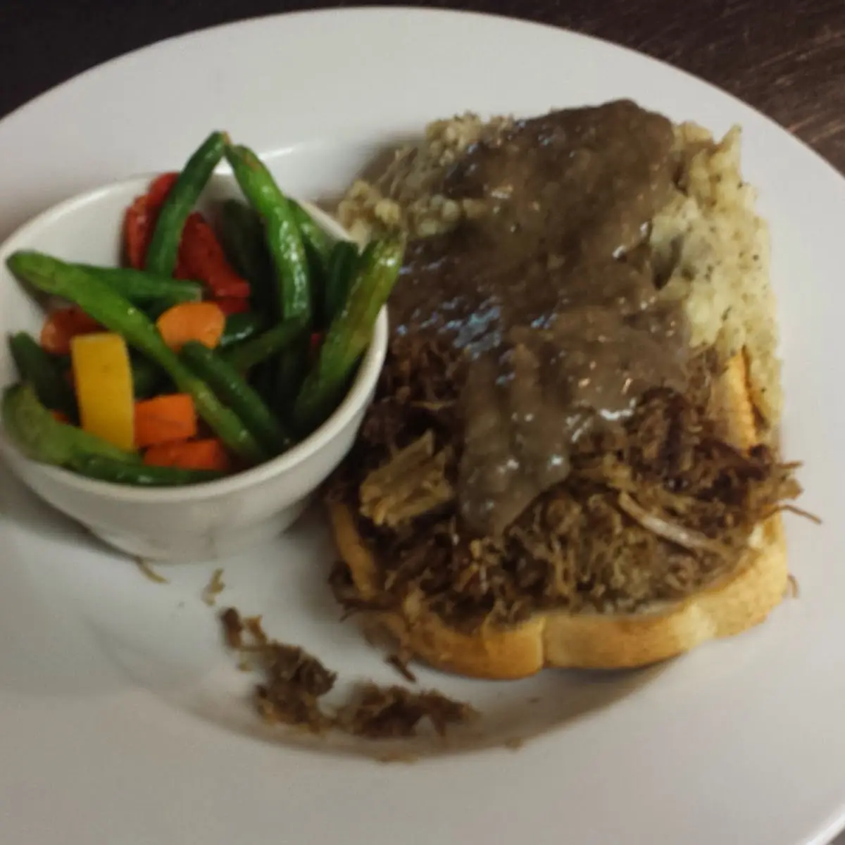 Open Faced Braised Beef