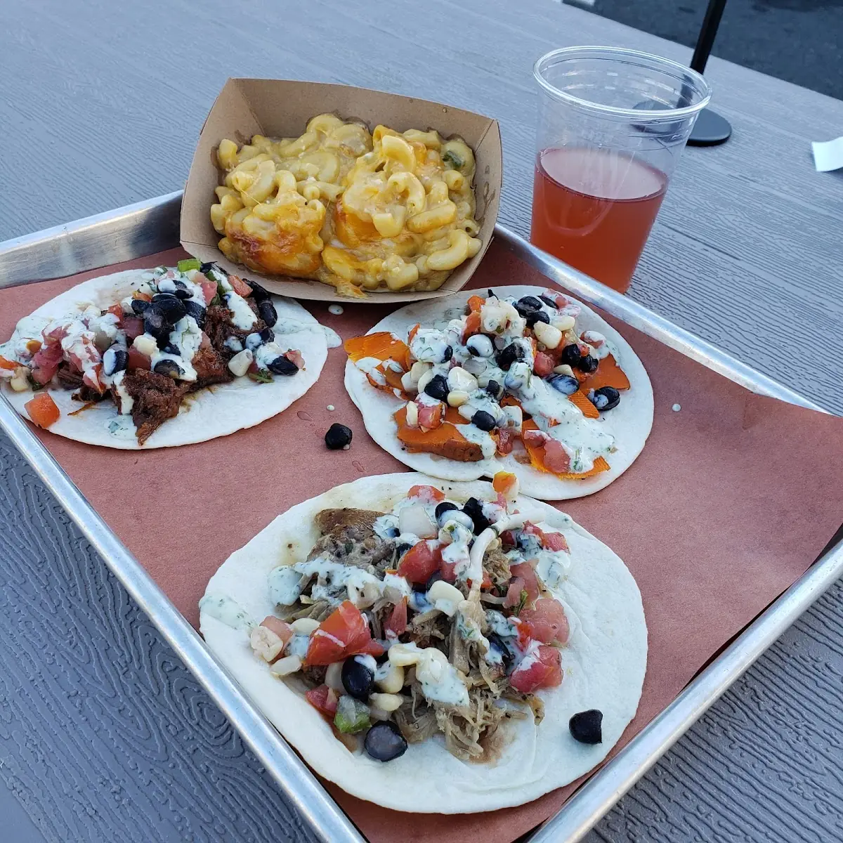Street Tacos and Mac and Cheese