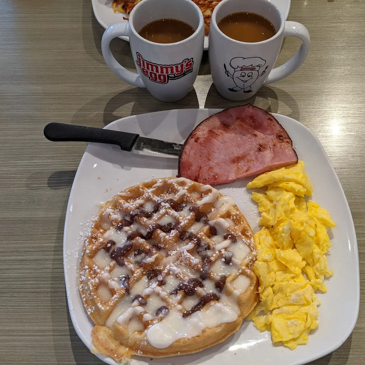Scrambled Eggs Buttermilk Pancakes