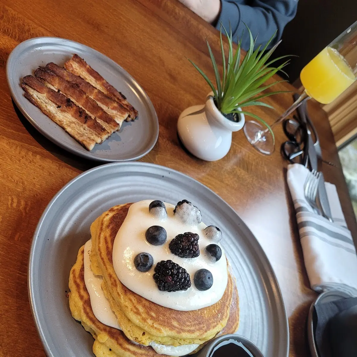 Citrus Blueberry Pancakes