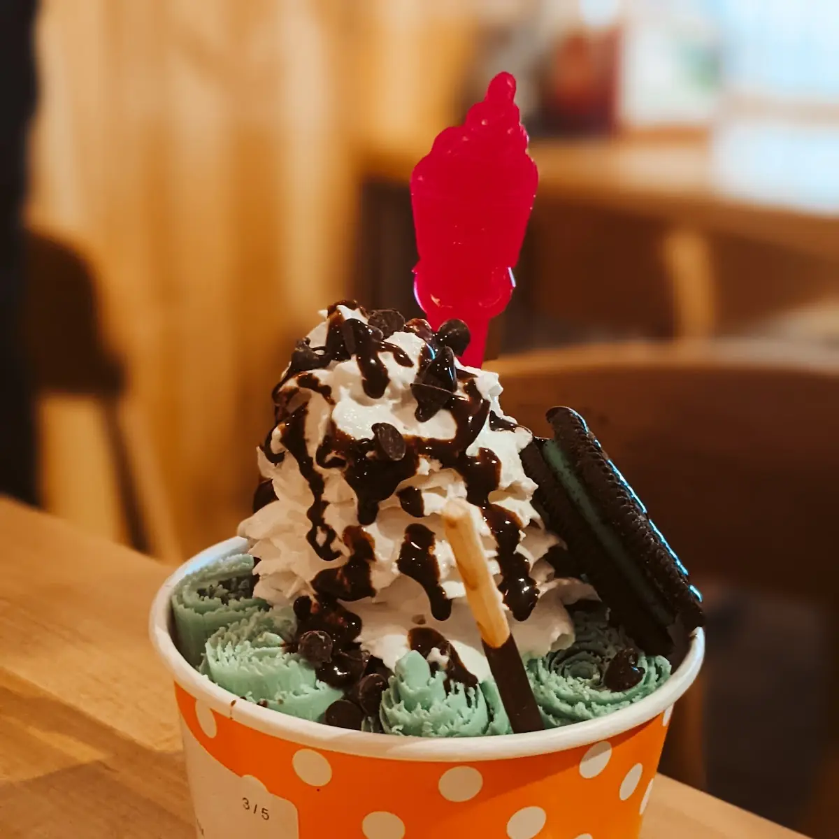 Mint Rolled Ice Cream