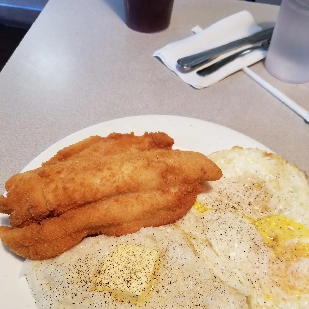 Cat Fish Grits Eggs