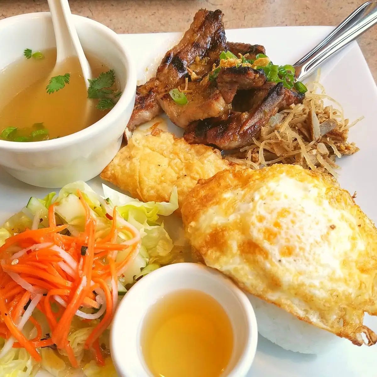 Pork Chop on Broken Rice Combo