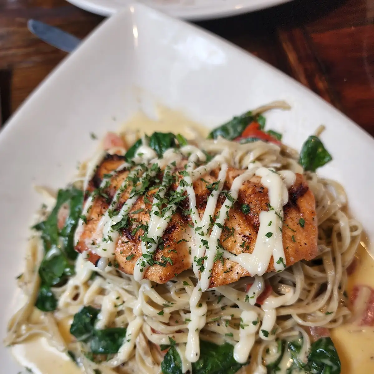 Grilled Salmon Pasta