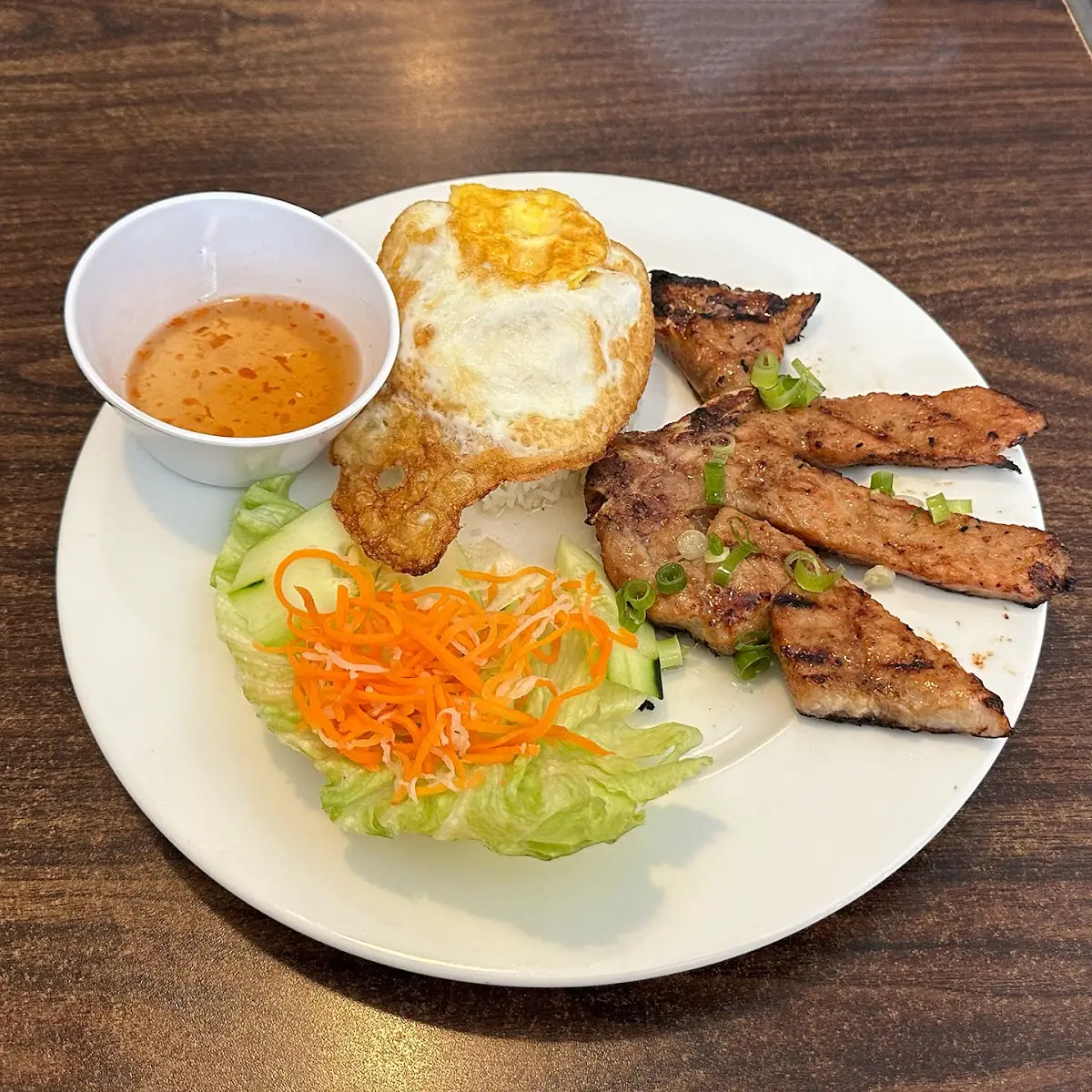 Pork Chop & Fried Egg with Rice - Cơm Sườn Trứng