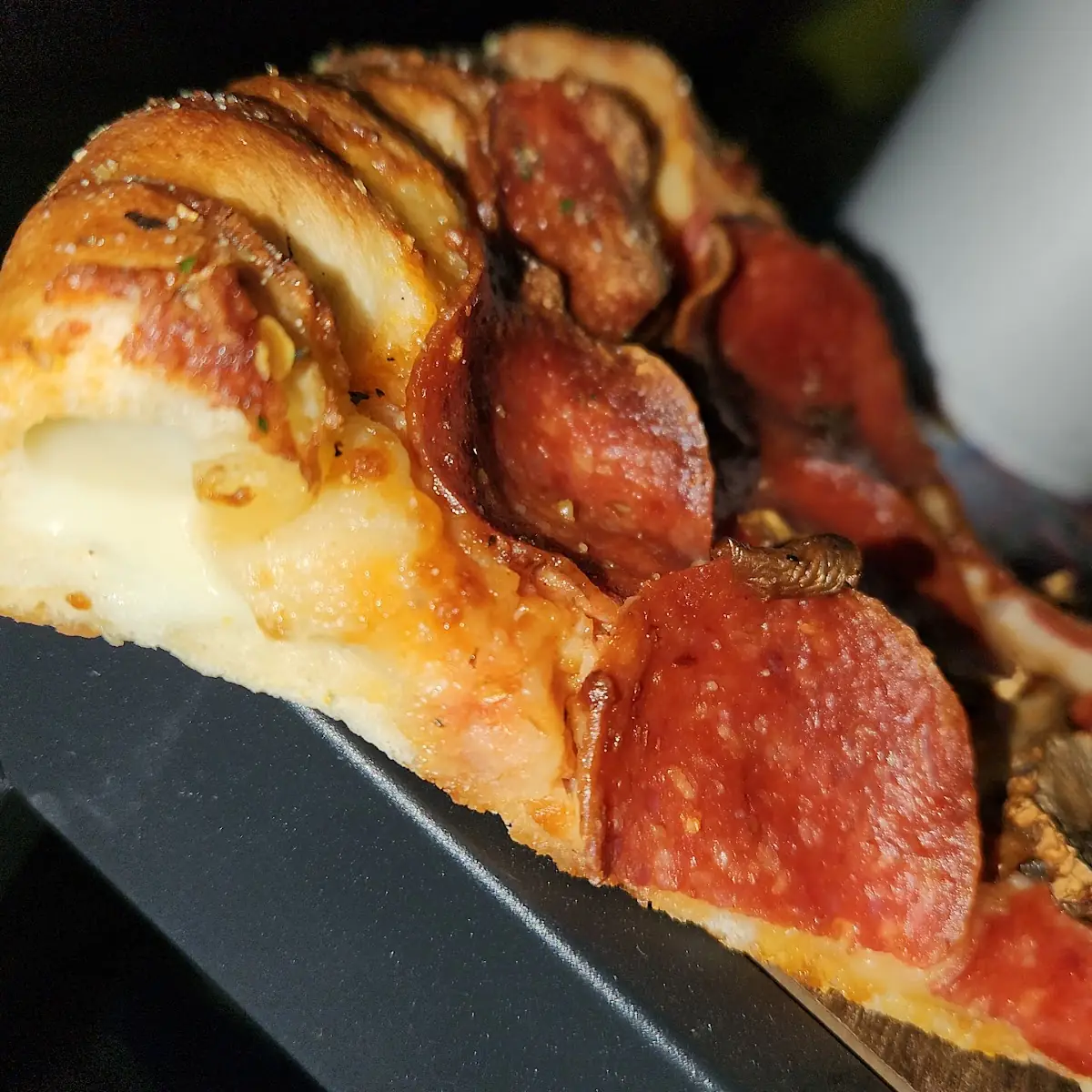 Stuffed Pepperoni Pizza Slice