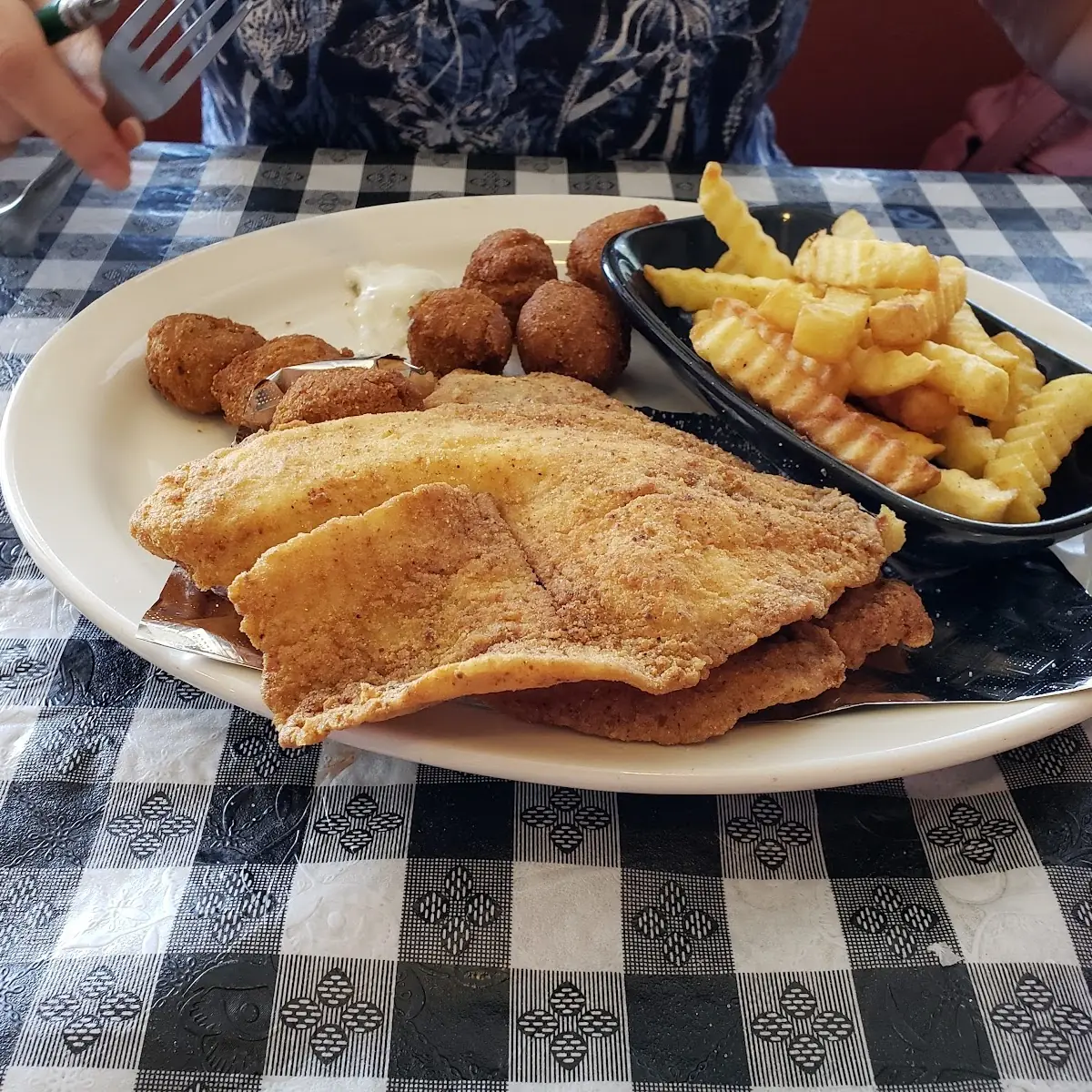 Fish and Chips and Hush Puppies