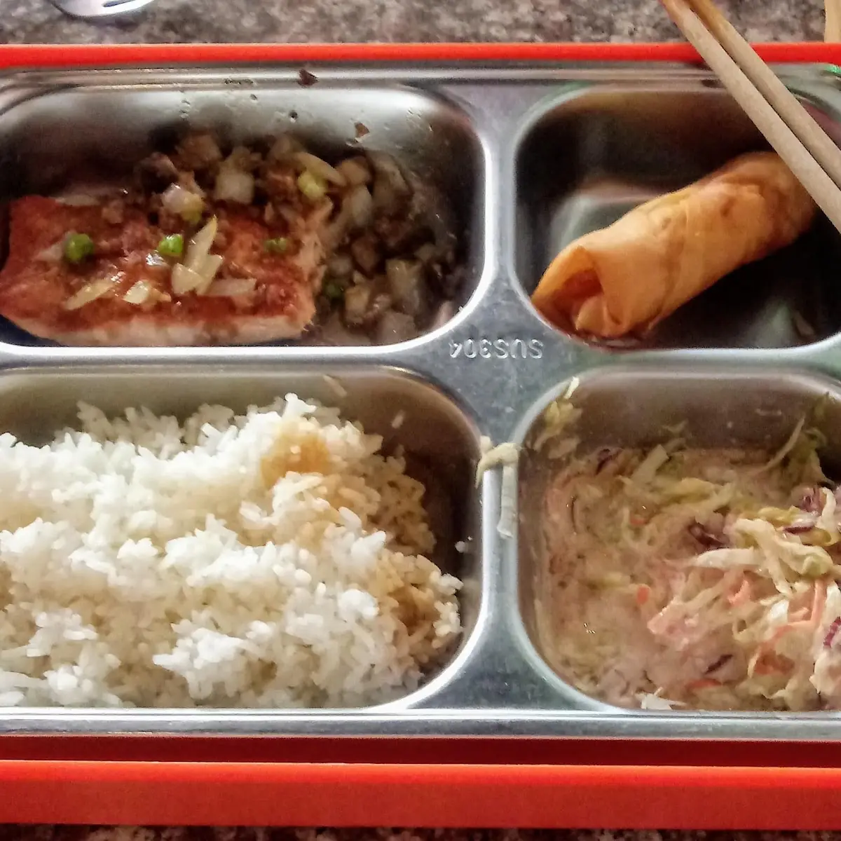 Garlic Salmon Bento
