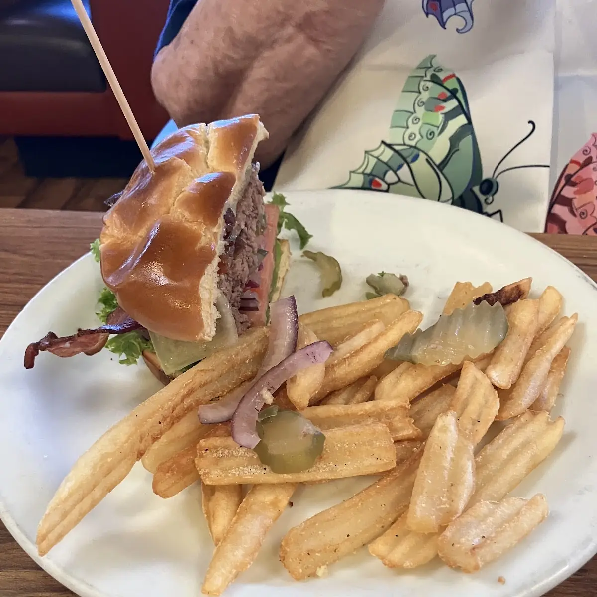 Bacon Cheeseburger and Fries
