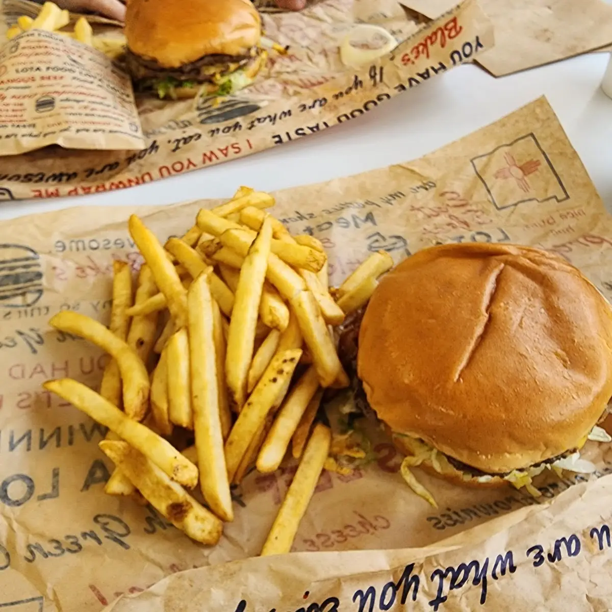 Double Cheeseburger and French Fries