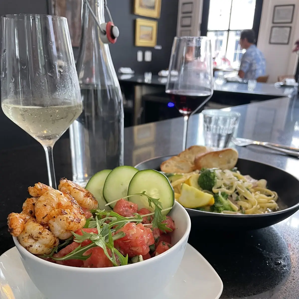 Watermelon Salad with Grilled Shrimp