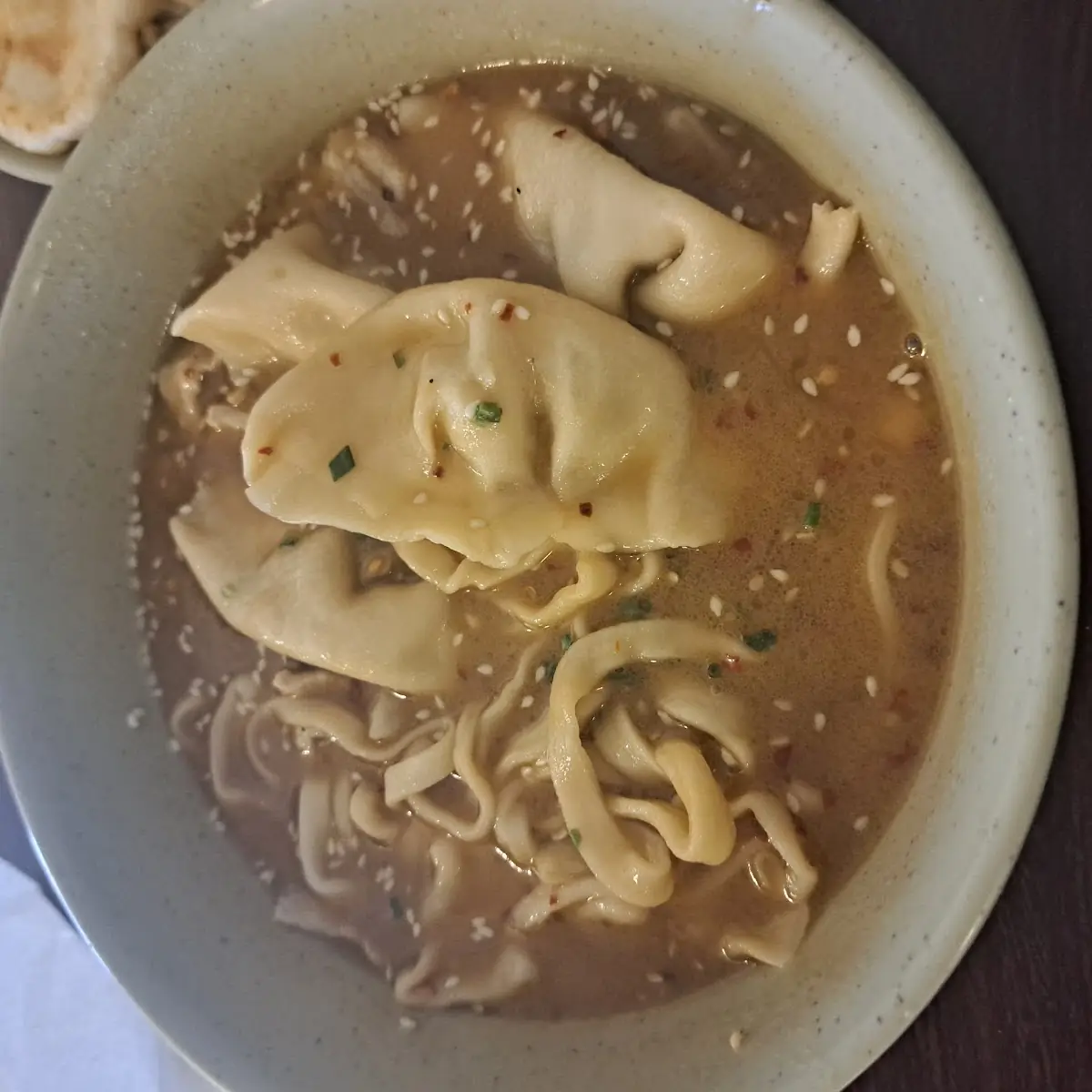Pork Dumpling Noodle Soup