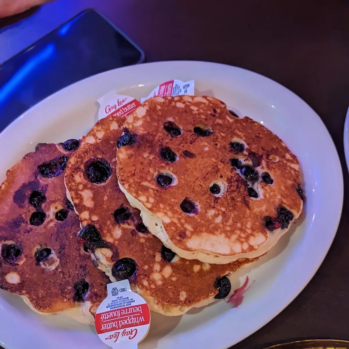 Blueberry Pancakes with Sausage or Bacon
