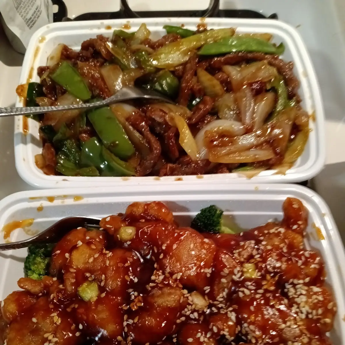 Mongolian Beef Sesame Chicken