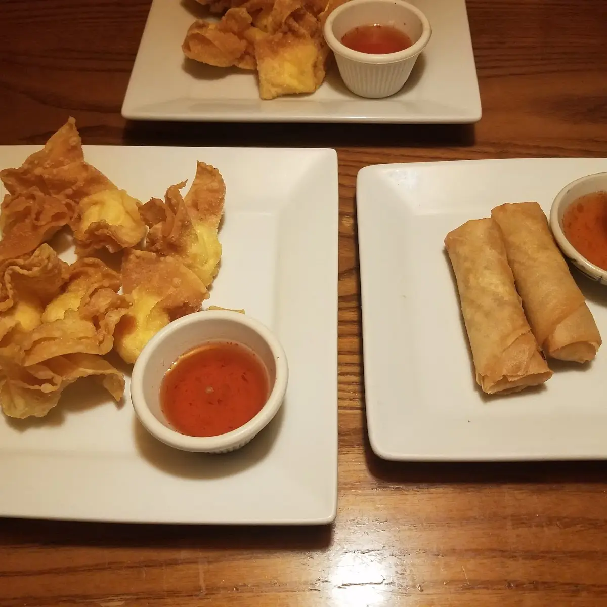 Crab Rangoon and Spring Rolls