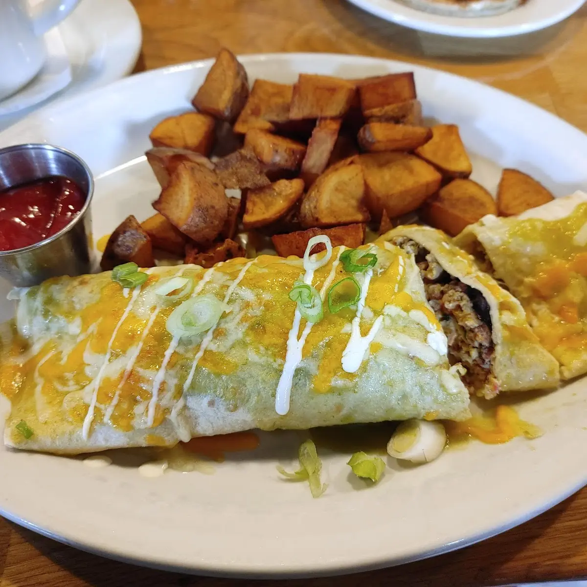 V-Stacked Wild Mushroom Enchiladas