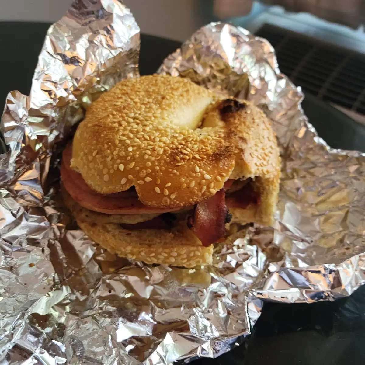 Meat Lovers Bagel Sandwich