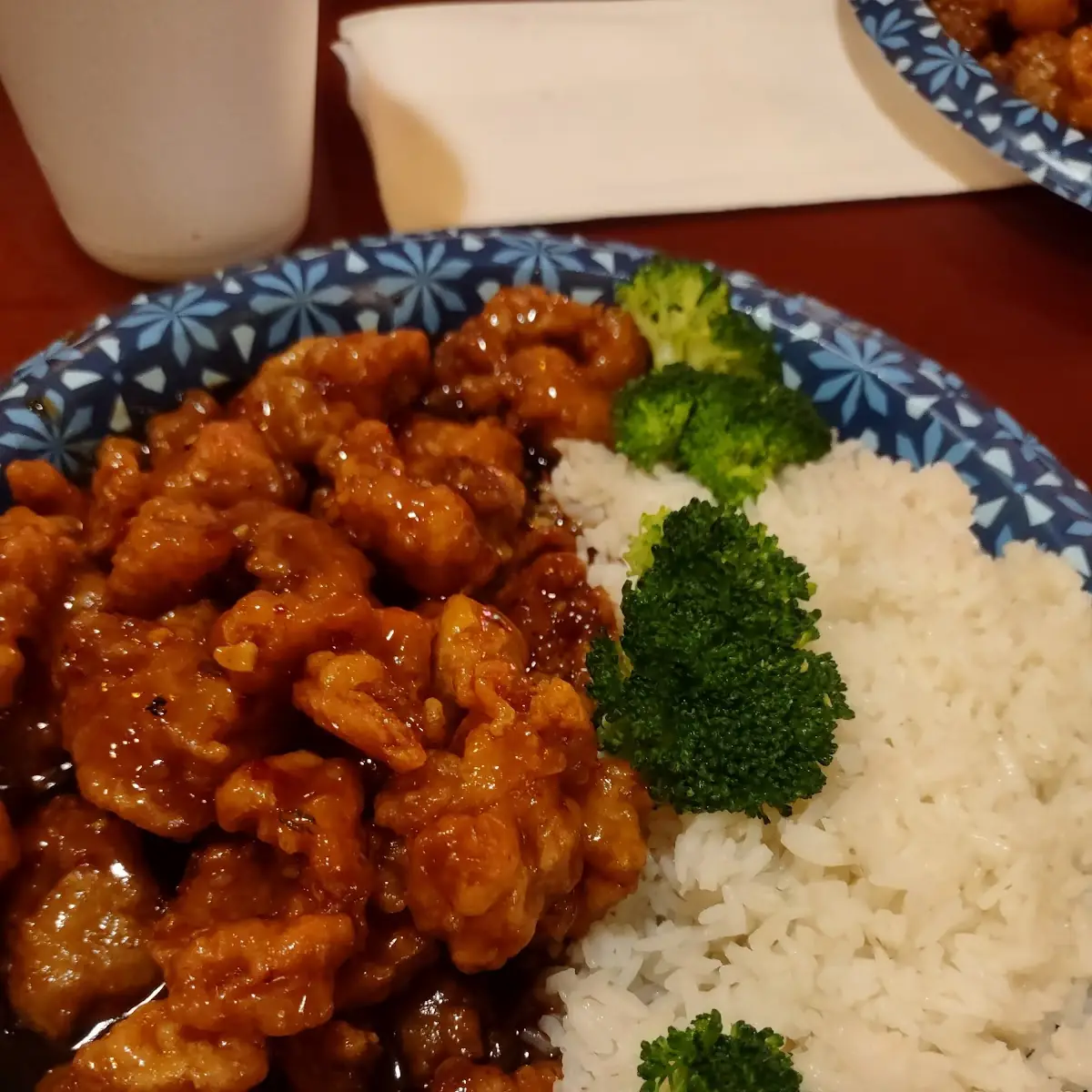Orange Chicken Steamed White Rice