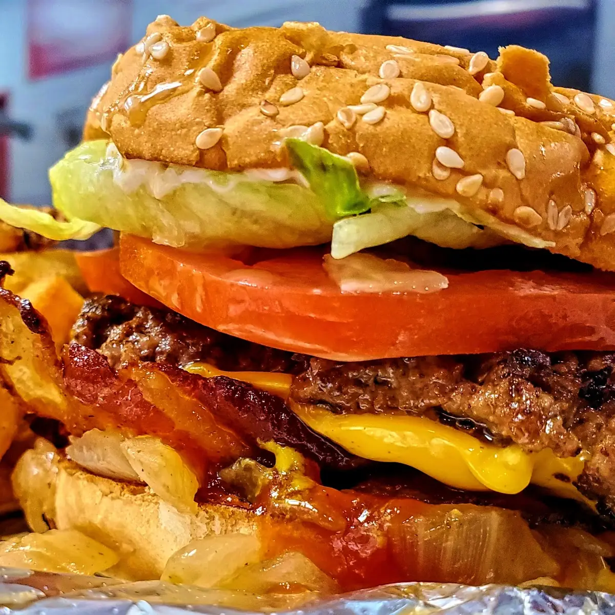 Bacon Cheese Burger All the Way