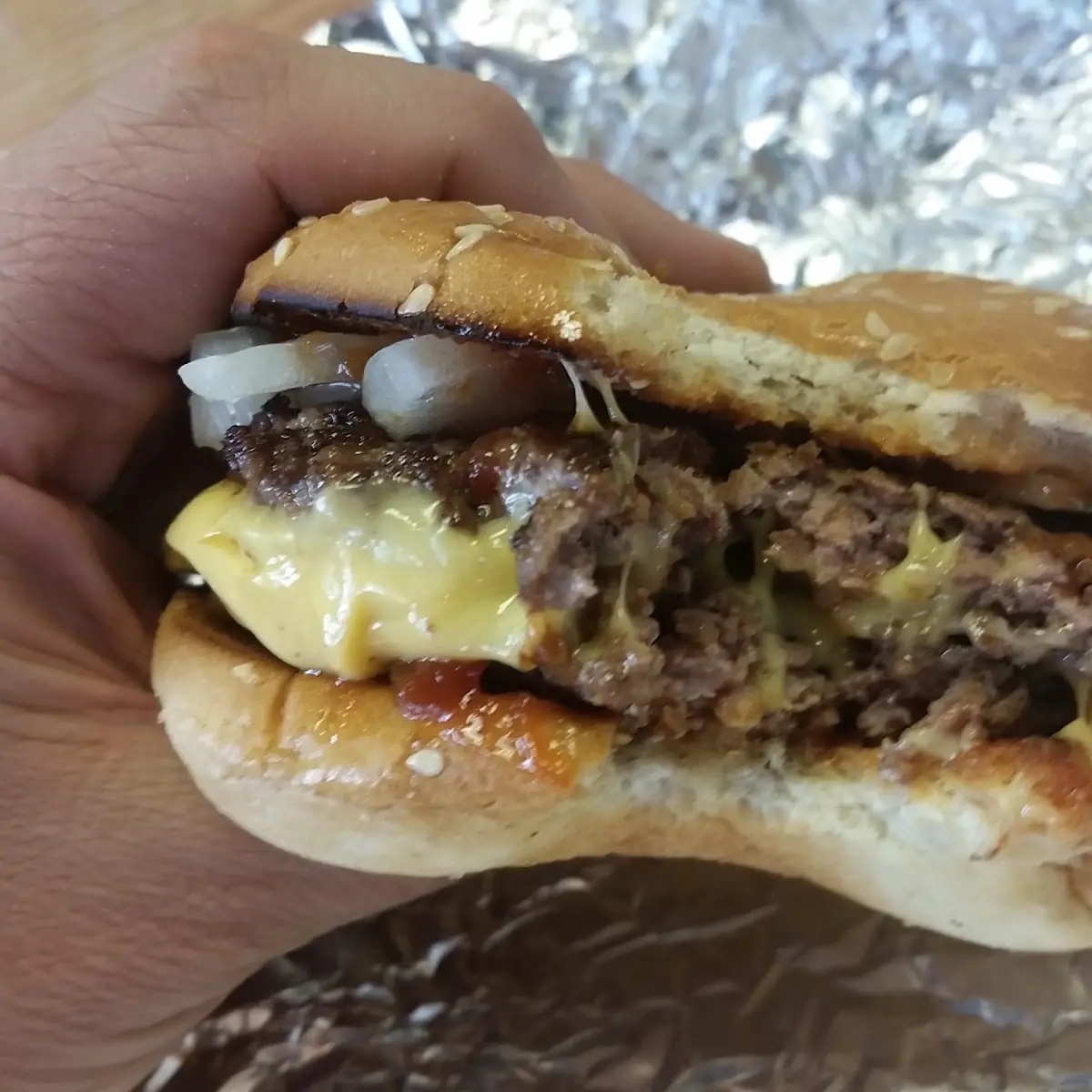 Five Guys Double Cheeseburger
