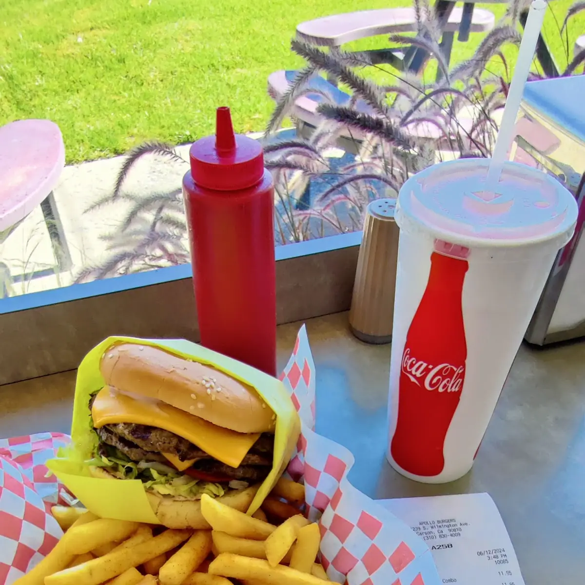 Double Cheese Burger with Fries Drinks Combo