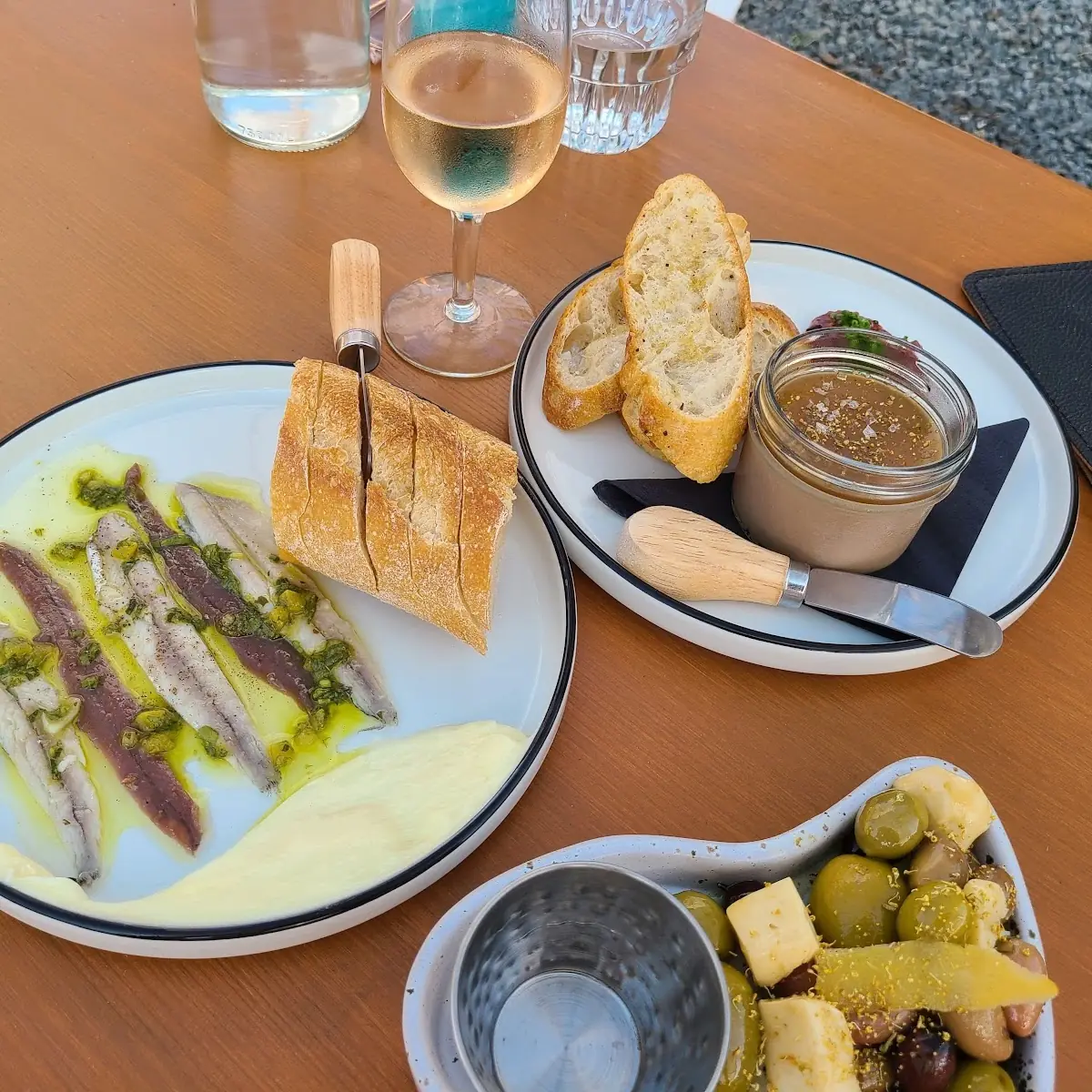 Boquerones Chicken Liver Mousse Olives