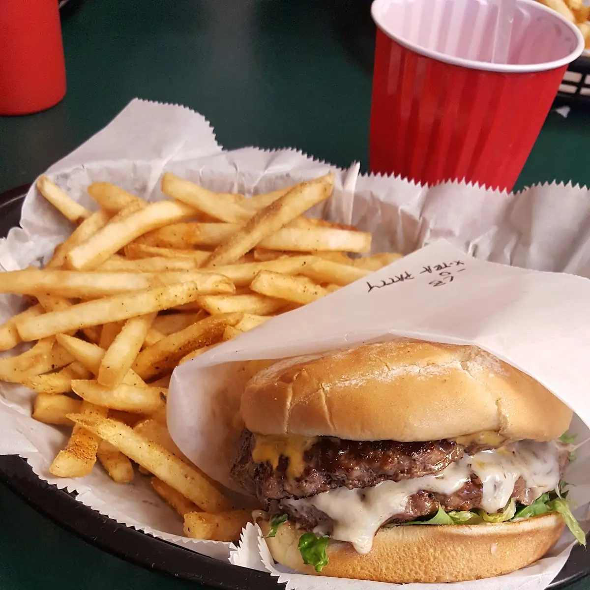 Double Cheese Burger with Fries