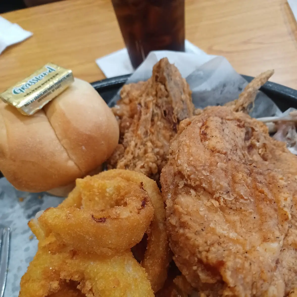 Fried Chicken and Onion Rings