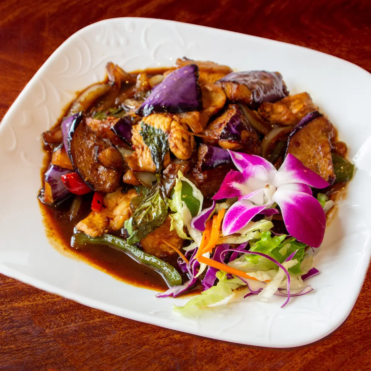 Eggplant Basil Stir Fry