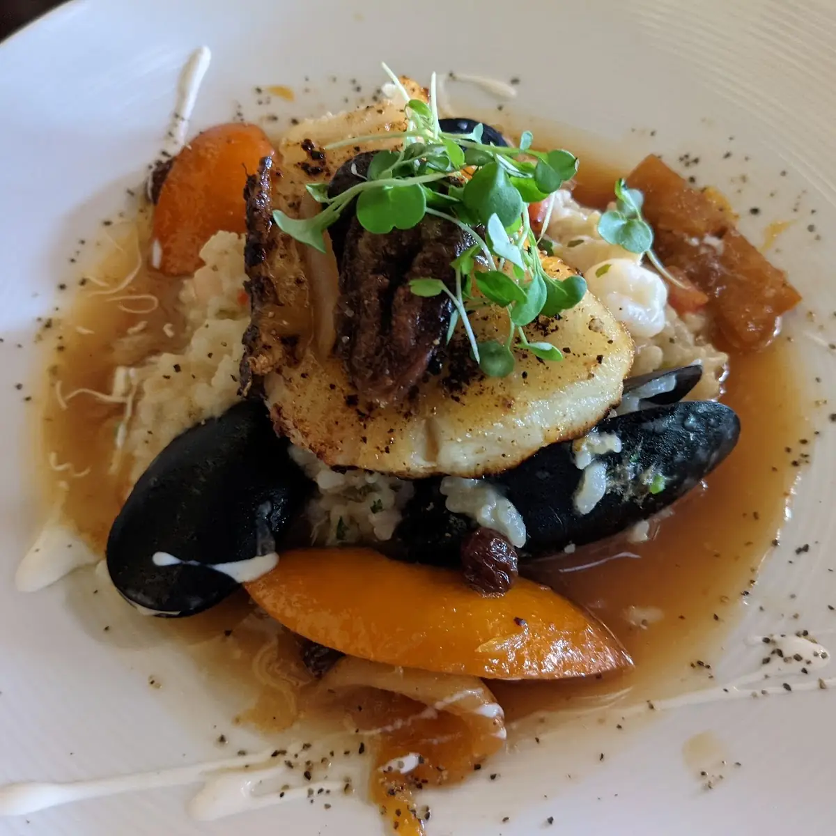 Sea Bass with Mussels