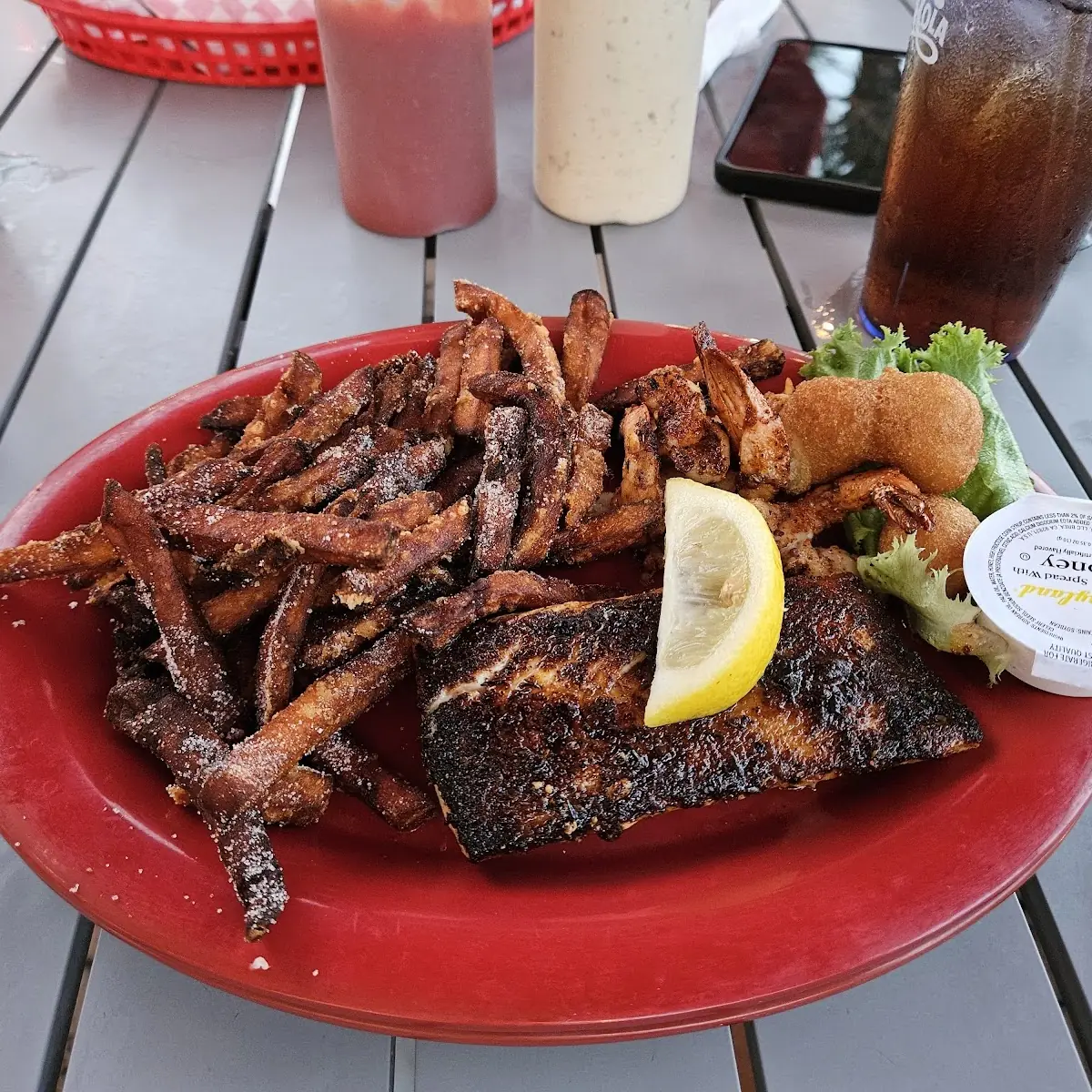 Blackened Mahi & Fried Shrimp Basket