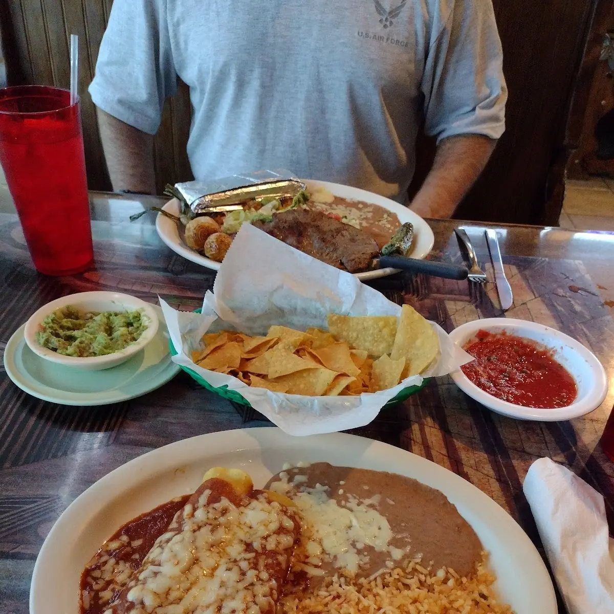Chicken Enchilada w Rice and Beans