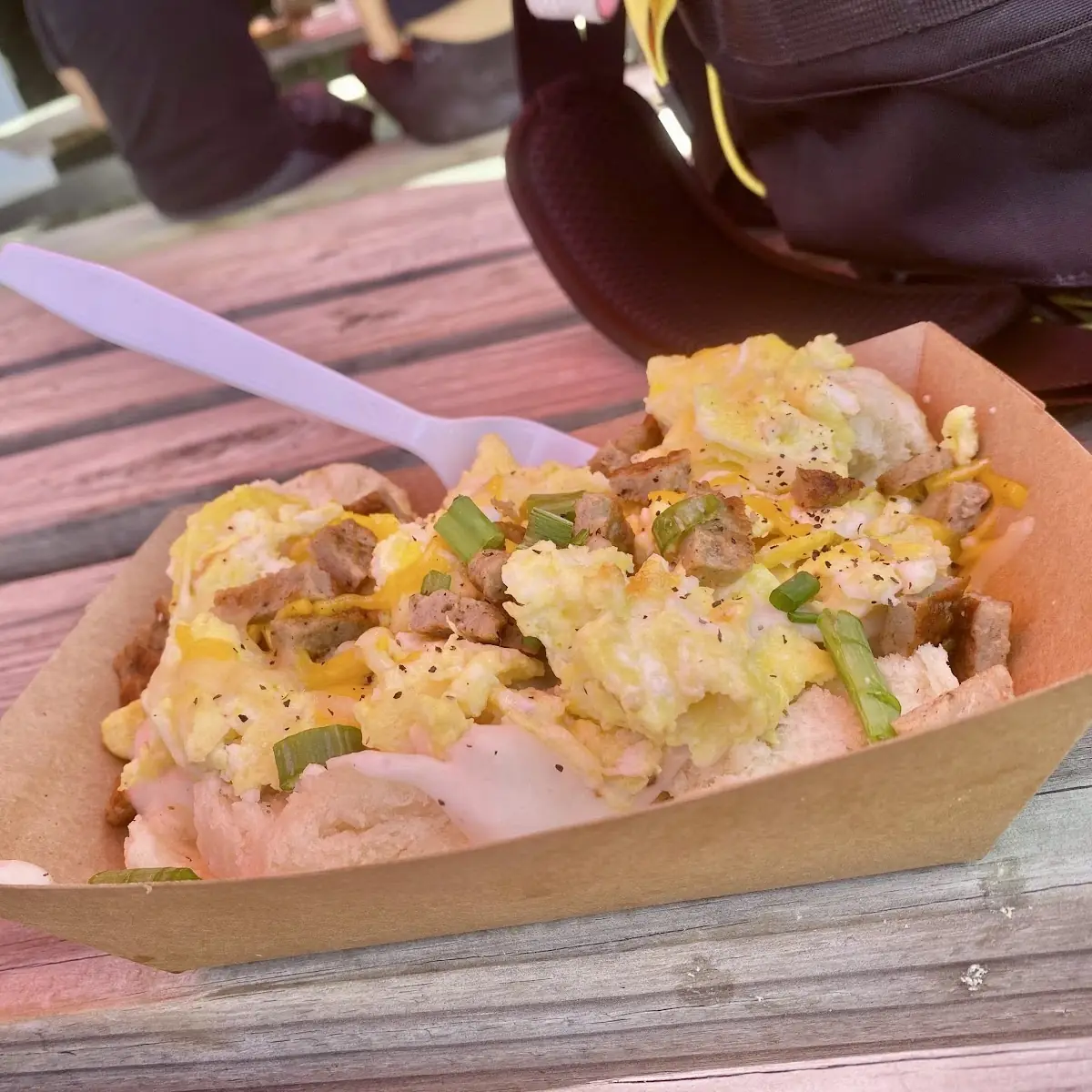 Three Biscuits and Sausage Gravy