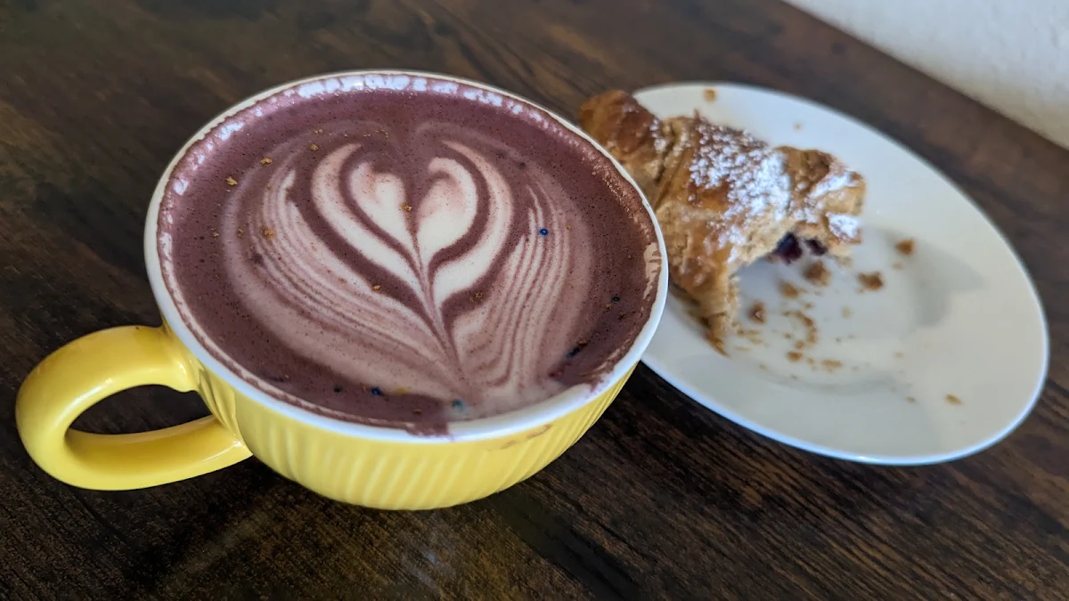 Ube Latte and Nutella Croissant