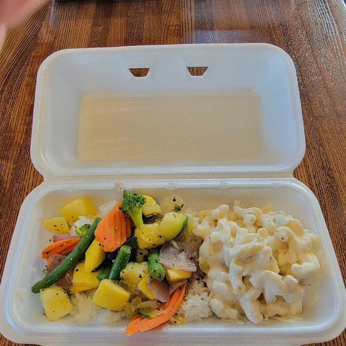 Steamed Vegetables with Rice