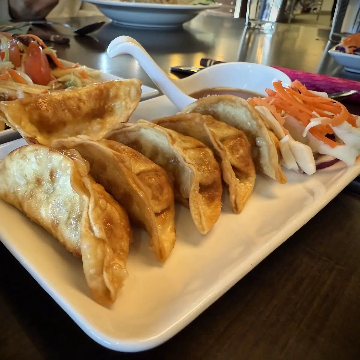 Fried Dumplings with Dipping Sauce