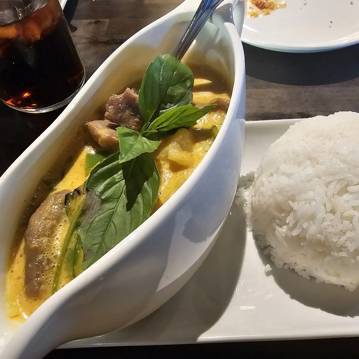 Red Curry with Shrimp Basil