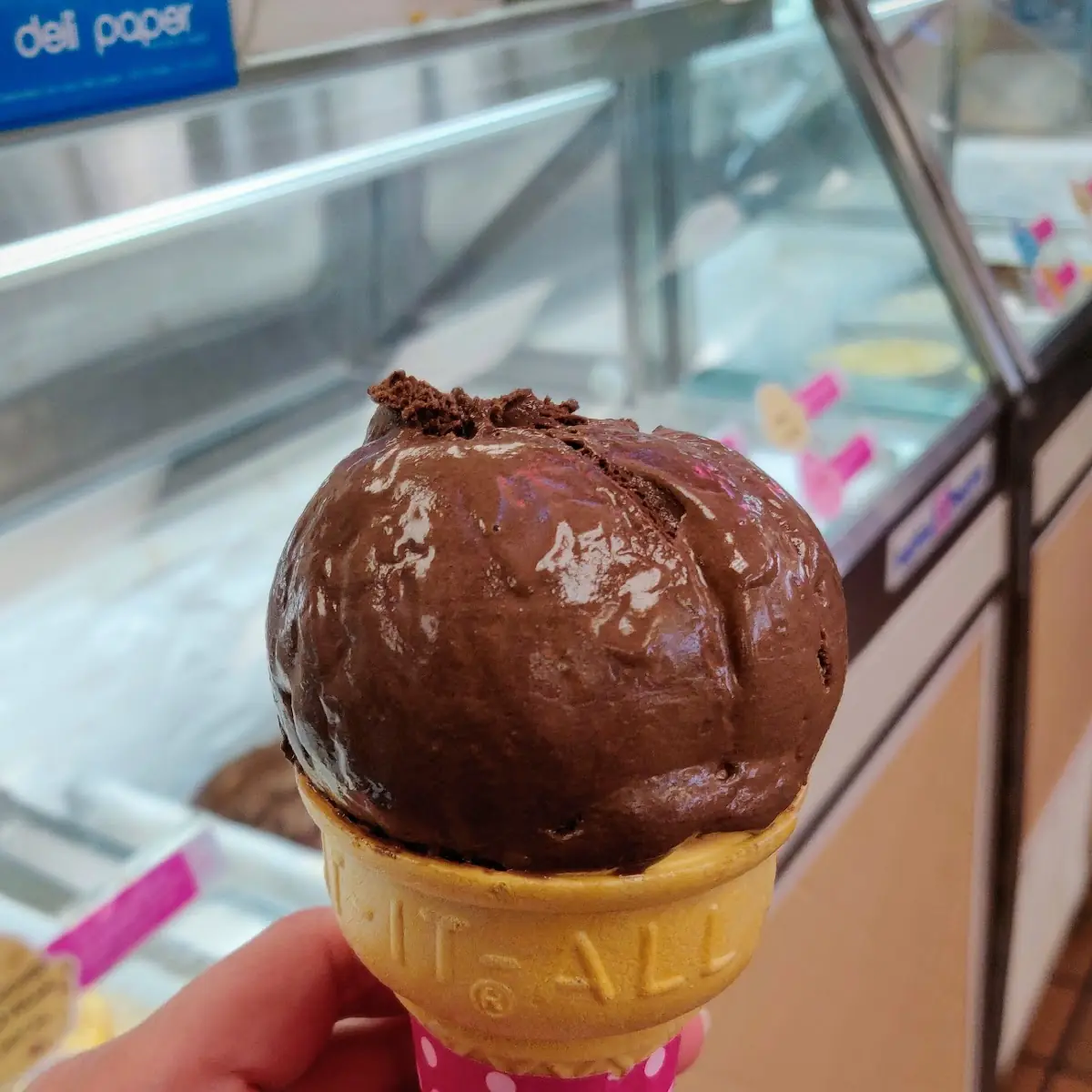 Chocolate Fudge Single Scoop Cone