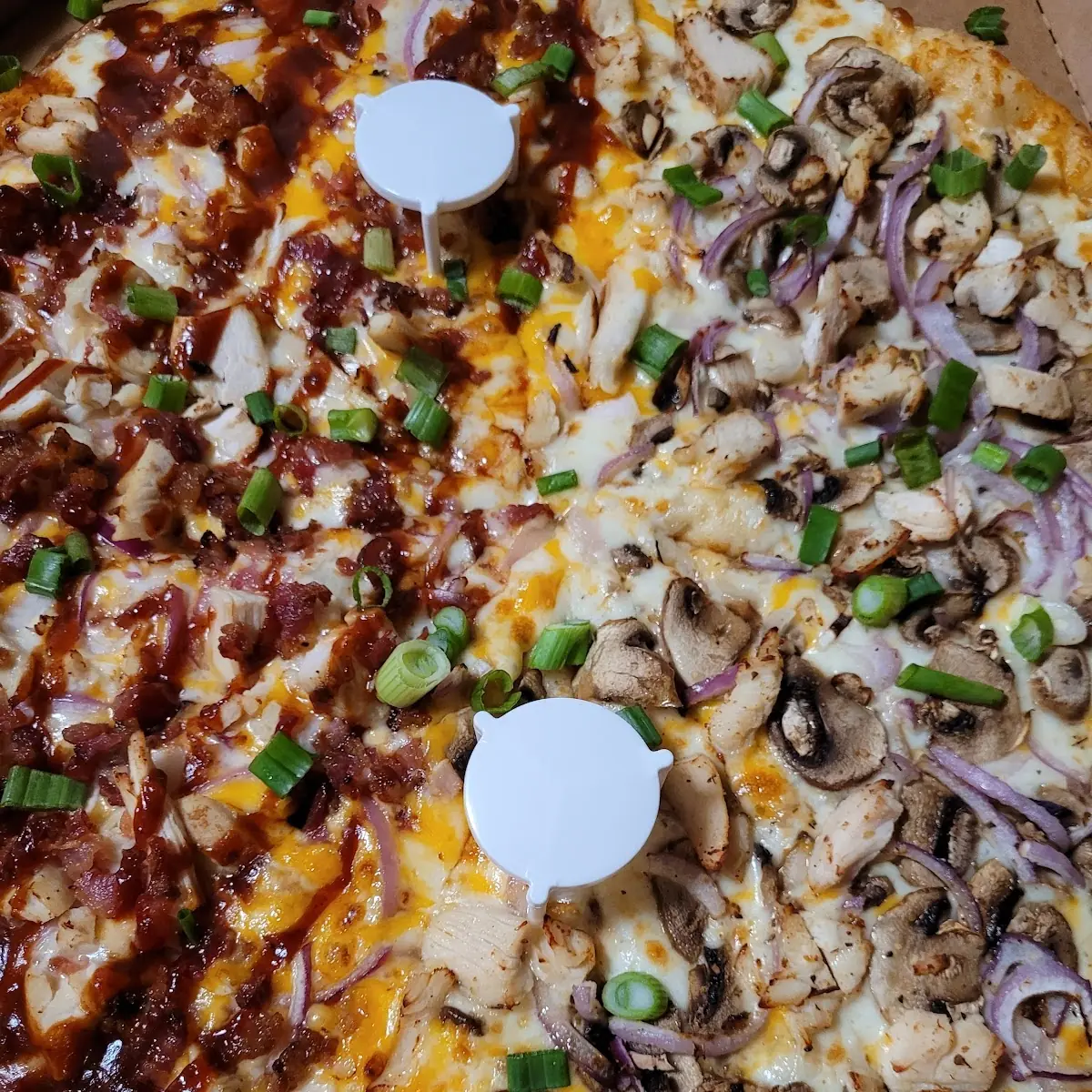 BBQ Chicken Pizza Half Roasted Chicken