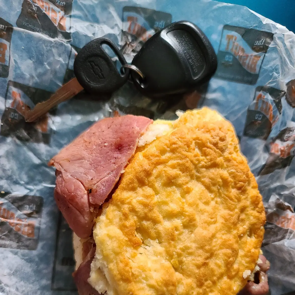 Ham and Egg Biscuit