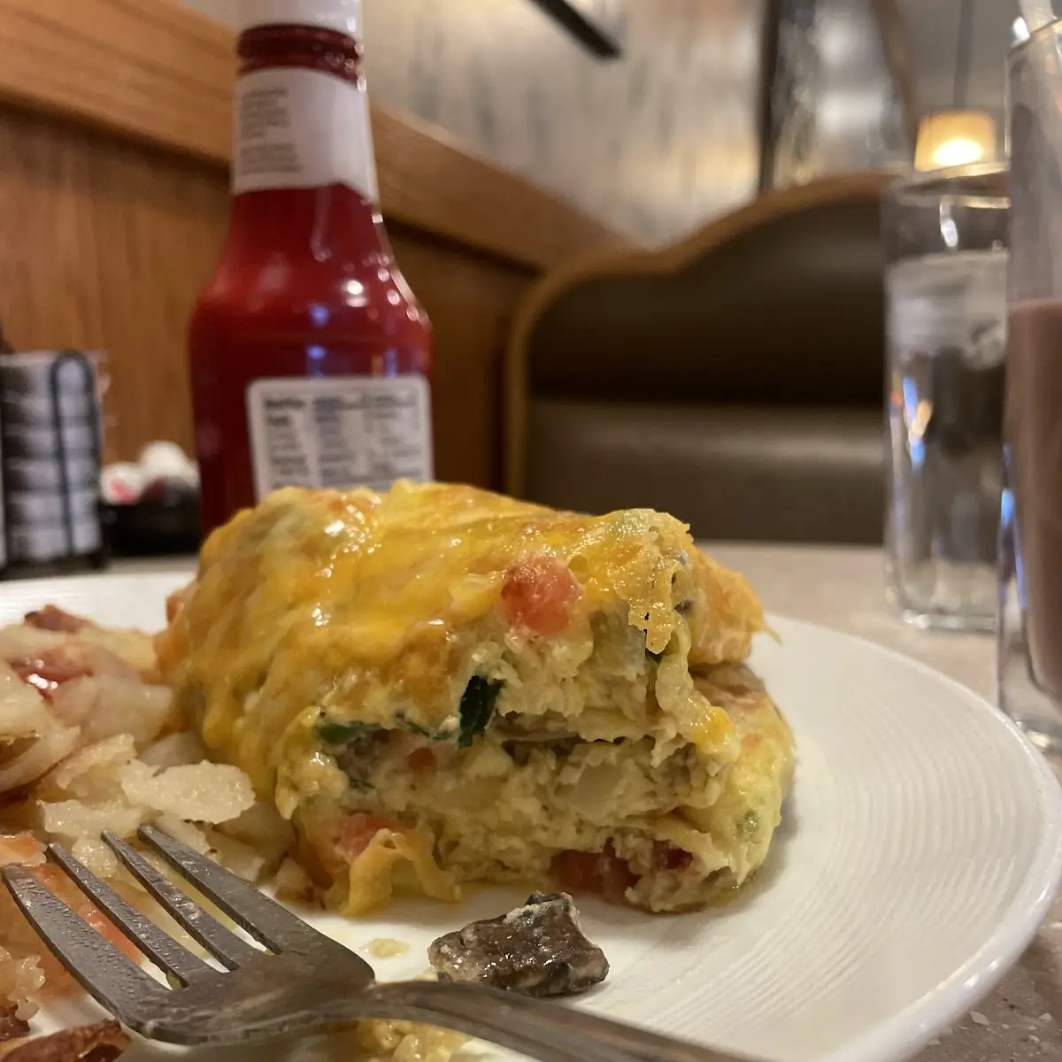 Denver Omelette with Ham Onion & Green Peppers